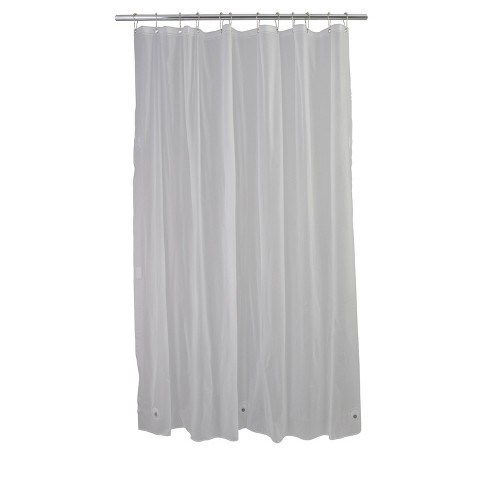 White Shower Curtain Liner with Magnets + Reviews