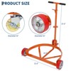 55 Gallon Drum Dolly, 1200 lbs Load Capacity Drum Cart with Bung Wrench Handle & 3 Wheels, Low Profile Steel Oil Drum Caddy for Garages Warehouse - 3 of 4