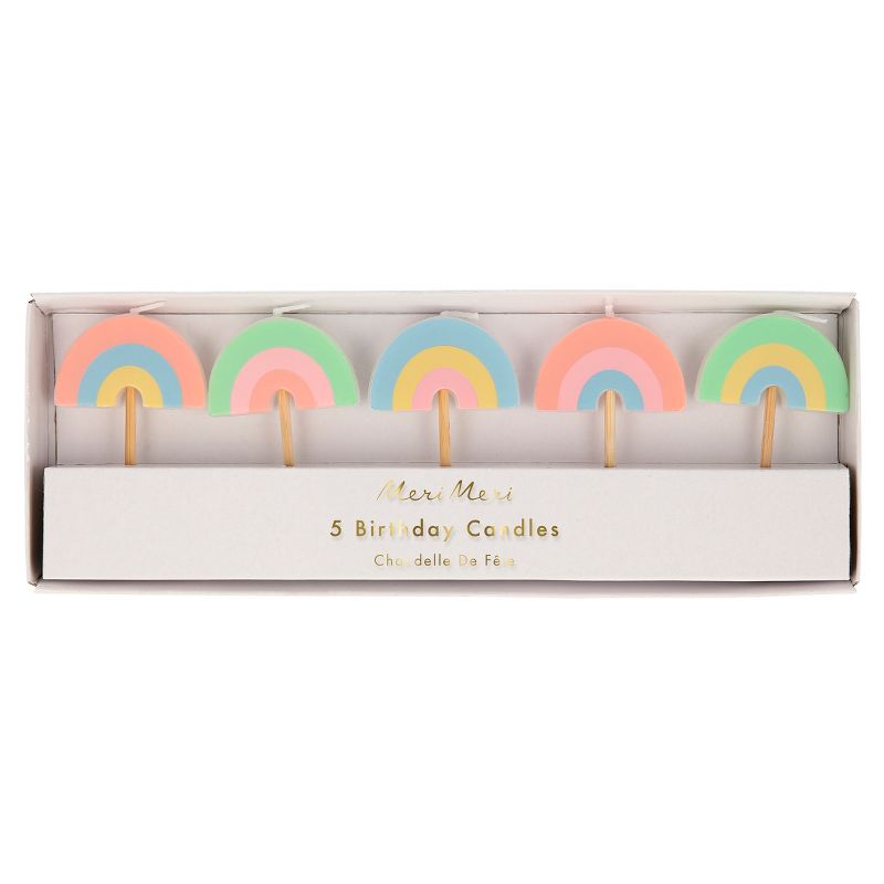 Meri Meri Rainbow Party Candles (Pack of 5), 1 of 5