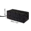 Unique Bargains Women Portable Geometric Makeup Bag Gray 1 Pc - 3 of 3