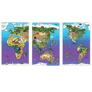 Dowling Magnets® Animal Magnetism® Magnetic Wildlife Map Puzzle Bundle, Set of 3 - 1 of 3