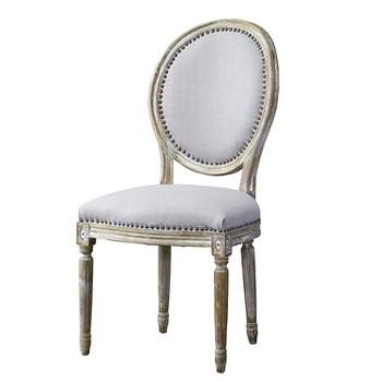 Clairette Wood Traditional French Accent Chair Beige - Baxton Studio