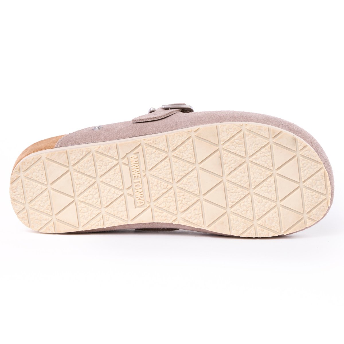 Женские сабо Minnetonka Women's Suede Buckle Clogs 6000902 Simply Taupe Sunset - 8 — фото 7