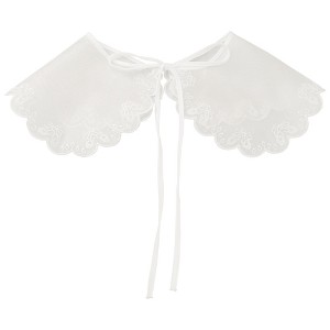 Elerevyo Women Detachable Semi-Sheer Embroidery Neck Ruff Fake Dickey Collar Blouse 1 Pc - 1 of 4