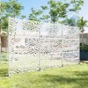 Wooakway 72"H 47"W Outdoor Metal Garden Trellis Privacy Screen Lattice Panel Indoor Room Divider - 2 of 4