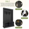 Hall Tree with Shoe Storage, Coat Hooks, Adjustable Bench, and Open Shelf Durable Entryway Organizer with Scratch-Resistant Finish - 4 of 4