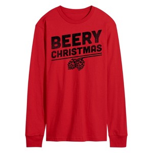 Men's - Instant Message - Beery Christmas Long Sleeve Graphic T-Shirt - 1 of 3