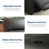 Manual Recliner Chair with 360° Swivel, Simulated Leather Rocking Armchair, Adjustable Backrest and Footrest, Modern Sofa Chair - 3 of 4