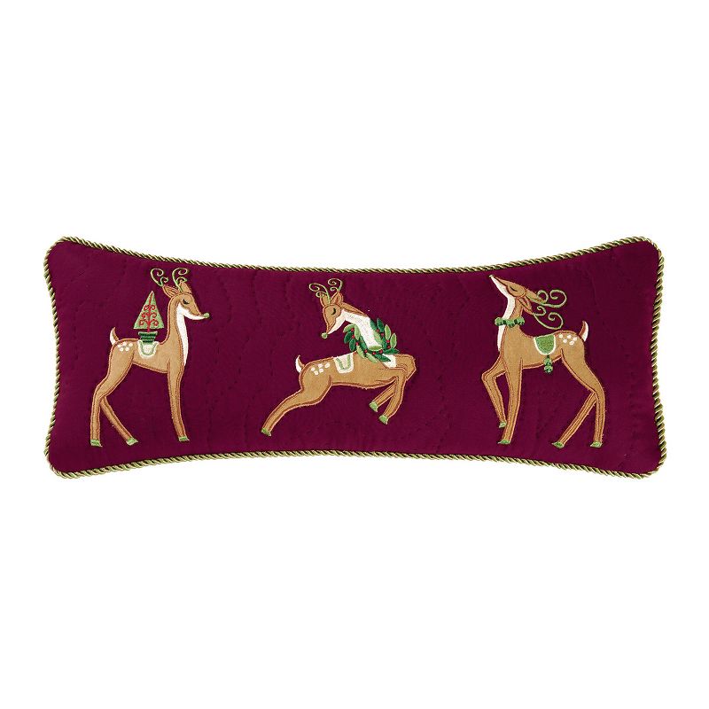 C&F Home 8" x 20" Bright Deer Quilted Pillow, 1 of 4