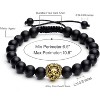 5-Pack Handmade Natural Stone Bead Bracelets for Men & Women, Adjustable Lava Rock & Agate Bracelet Set - 2 of 4