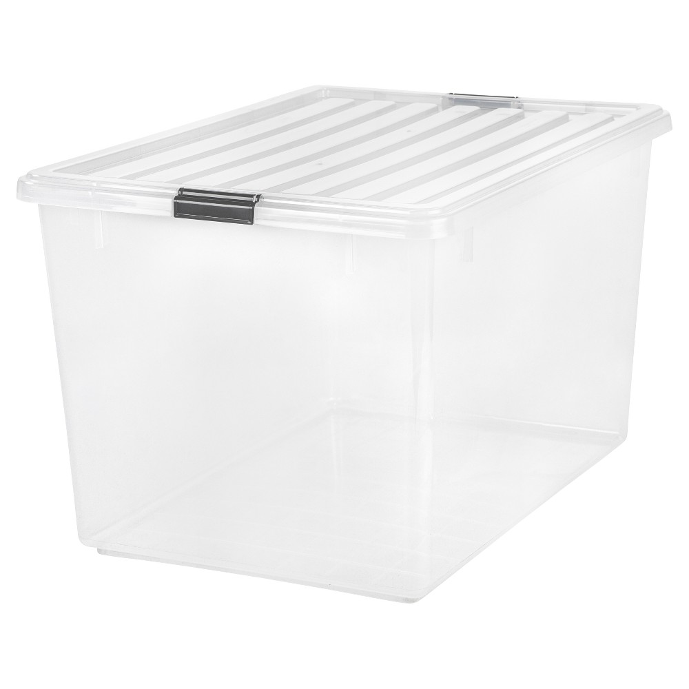 UPC 762016004310 product image for IRIS 132qtPlastic Storage Bin Clear | upcitemdb.com