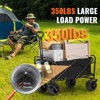 350 lbs Heavy Duty Collapsible Folding Wagon with All-Terrain Wheels, 3 cu.ft Portable Utility Cart - 4 of 4