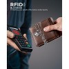 Paaaawaters Mens Wallet Rfid Blocking Leather Wallet for Men Bifold Wallets with 1 ID Window 13 Card Holders - 3 of 4