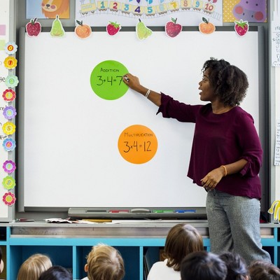 11-inch Multicolor Vinyl Dry Erase Circles for Classroom Tables