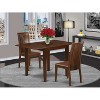 HomeStock 3-Pc Mahogany Finish Solid Wood Top Dining Table Set - 2 of 4