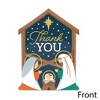 Big Dot of Happiness Holy Nativity - Shaped Thank You Cards - Manger Scene Religious Christmas Shaped Thank You Cards with Envelopes - Set of 12 - 3 of 4