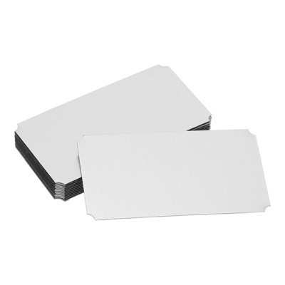 Unique Bargains Aluminium DIY Engraved Blank Nameplate Office Signages 12 Pcs