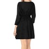 LA LEELA Women's Mini Swimwear Loose Dress Vacation Beachwear Swim Suit Summer Short Casual Bathing Suit Cover Ups 8-12 Black, Solid - 2 of 4