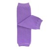 Wrapables Purple Baby Leg Warmers (Set of 3), Ruched, Solid, Dots - 3 of 4