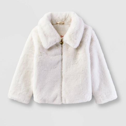 Baby girl white faux fur coat online