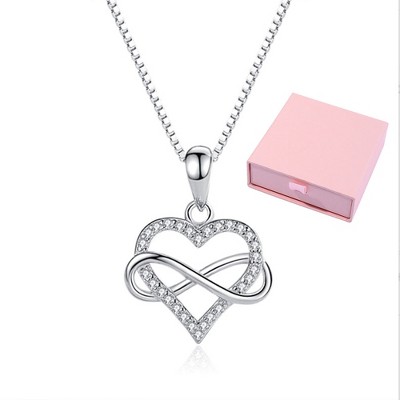 Exquisite Silver Necklace for Women - Heart Pendant Anniversary Gift, Perfect Birthday Gift for Wife, 925 Sterling Silver, Heart Necklaces for Women