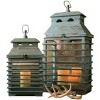 Vintage Blue Shutter Lanterns Set of Two – 28 Inch Lanterns By Kalalou - 2 of 3