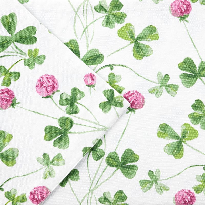 Martha Stewart Clover Meadow Placemat Set 4-Pack, St. Patrick's Day, White/Green, 13"x17.5", 3 of 6