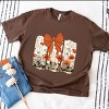 Coquette Fall Floral Orange - Womens Heavyweight Tee - 3 of 3