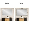 Amanti Art Mirror Makeover Bathroom Mirror Frame Border Kit - Fully Assembled Peel and Stick Frame - Mirror NOT Included - Dove Greywash Narrow Trim - 3 of 4