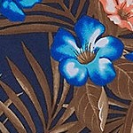 deep sea navy tropic palm