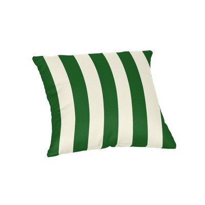Casual Cushion Stripe Sunbrella Fabric 1-Piece Indoor/Outdoor Square Throw Pillow