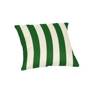 Casual Cushion Stripe Sunbrella Fabric 1-Piece Indoor/Outdoor Square Throw Pillow - 1 of 3