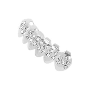 Unique Bargains Fake Teeth Grills Poker Diamond Chart for Hip Hop Gift 1 Set - 1 of 4