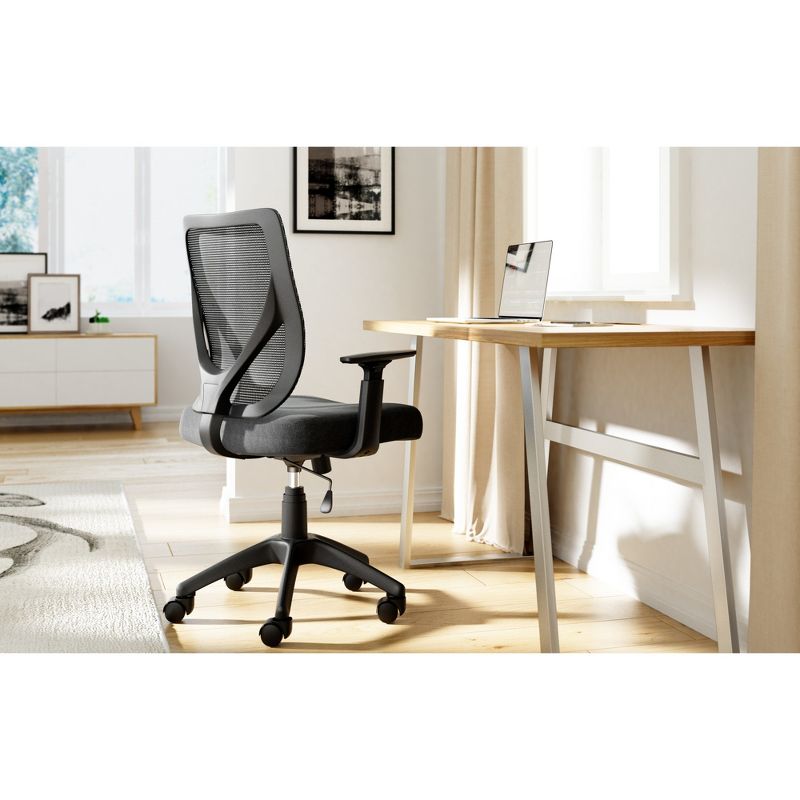 Works Ergonomic Mesh Office Chair with Nylon Base Black - Serta, 2 of 13