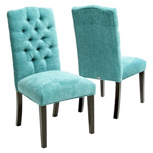 Crown Top Dining Chairs - Teal Green (Set of 2) - Christopher Knight Home, Light Green