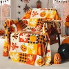 Hachikiko 50"x60"Pumpkin & Leaves Halloween Fleece Throw Blanket, Soft Fuzzy Plush for Kids & Adults - 4 of 4