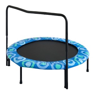 BestParts Kids Trampoline with Safety Handle, Foldable Mini Indoor/Outdoor Bouncer - Ages 3-7 - 1 of 4