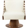 Meridian Furniture,Millwin Vegan Leather Swivel Accent Chair - 3 of 4