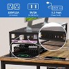 Simple Trending 2 Tier Metal Monitor Stand Riser with USB 2.0 and Charging Port With Two Drawer Storage and Reusable Cable Ties, Black - 2 of 4