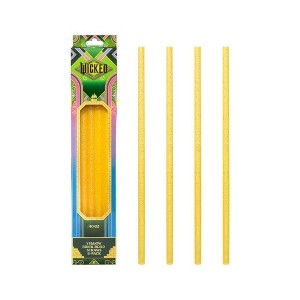 CharCharms 4pk 40oz Water Bottle Straws Wicked 2 Gold Glitter - 1 of 4