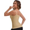 INSPIRE CHIC Women's Long V-Neck Tummy Control Breast Lifting Padded Seamless Shaping Camisoles - 2 of 4