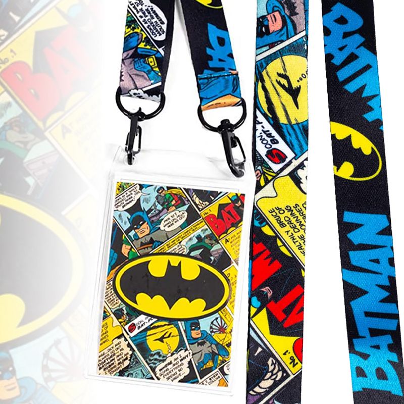 Batman Comic Book Print Multi-Use Lanyard Clear ID Badge Holder Multicoloured, 4 of 5