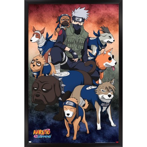 Trends International Naruto Shippuden - Duo Framed Wall Poster Prints Black  Framed Version 14.725 x 22.375