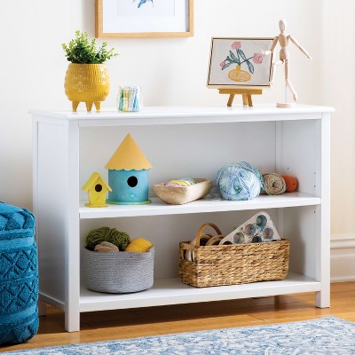 Guidecraft Kids' Deluxe Taiga 2 Shelf Bookshelf: Children's Adjustable Open Storage Bedroom Shelving For Books and Toys