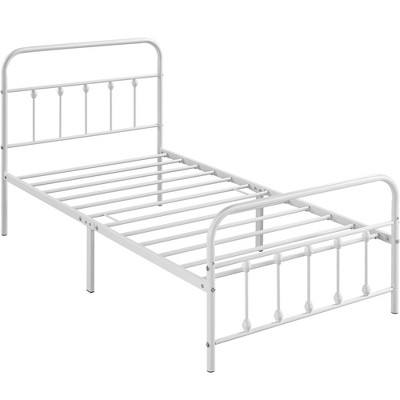 Yaheetech Iron Platform Bed Frame With High Headboard And Footboard ...