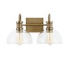 Capital Lighting Cassidy 2 - Light Vanity in  Aged Brass - 2 of 4