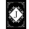 Briarwood Lane Double Sided House Flag 40x28 For Outdoor Black and White Monogram J House Flag - 3 of 4