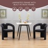 Vynxaria Black Velvet Upholstered Barrel Accent Chairs for Living Room and Dining Set of 2 - 2 of 4