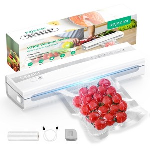 Powerful Compact Vacuum Sealer - Automatic Food Sealer with 5 Meter Bag Roll & Cutter, for Dry and Moist Foods, White - 1 of 4