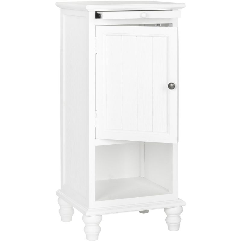 Jezabel 1 Cabinet End Table with Pull Out Tray - White - Safavieh., 3 of 5